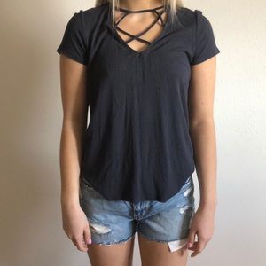 Buckle Jean Shorts (Daytrip) /American Eagle tee